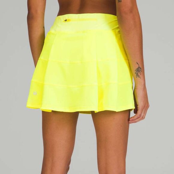Lululemon Pace Rival Mid-Rise Skirt 13.75" L *Tall Highlight Yellow sz 8  lk NEW - Picture 1 of 8